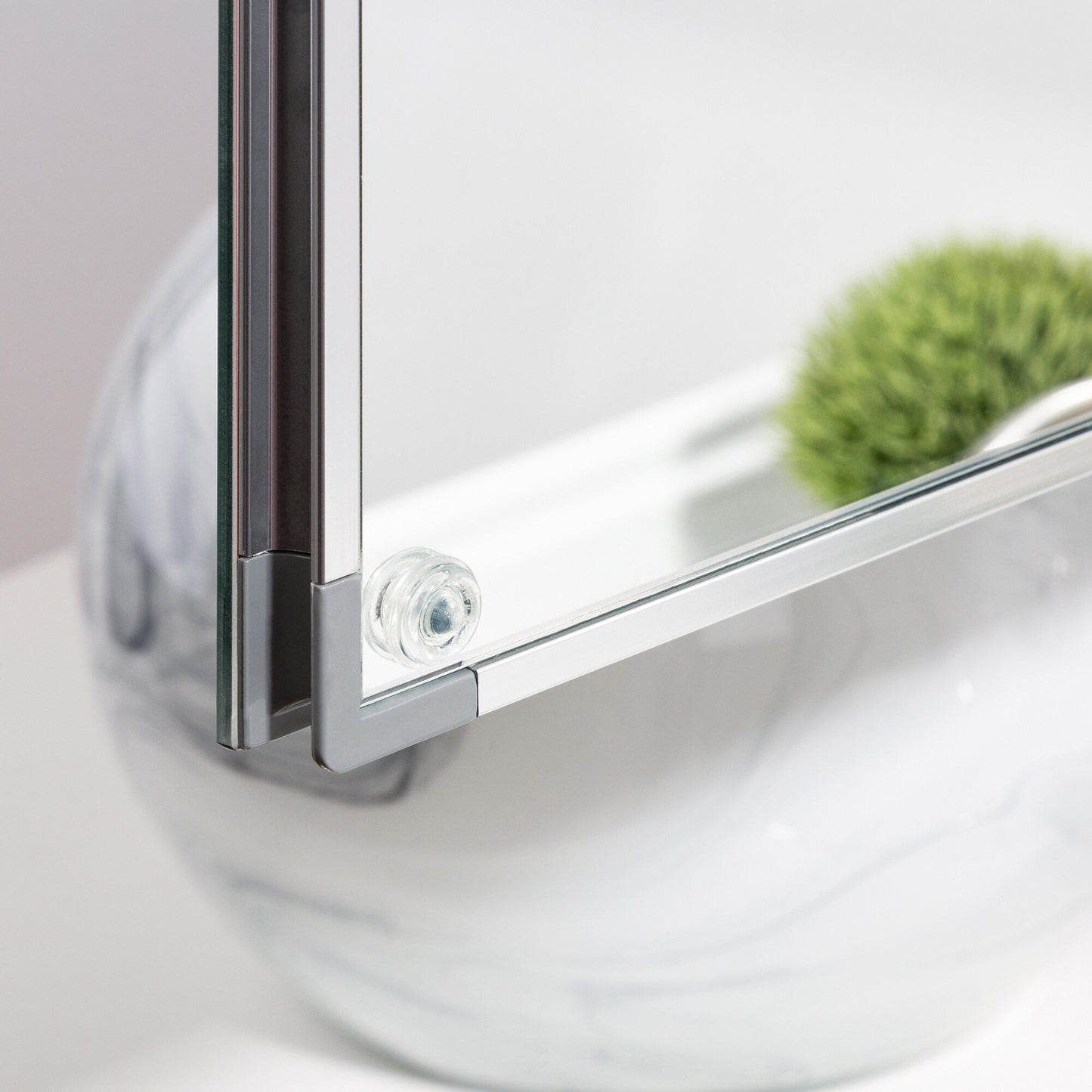 Forclover 30-in x 26-in Surface/Recessed Mount Silver Mirrored Soft Close Medicine Cabinet