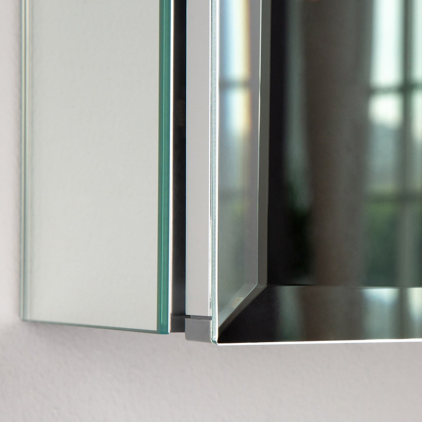 Forclover 30-in x 26-in Surface/Recessed Mount Silver Mirrored Soft Close Medicine Cabinet