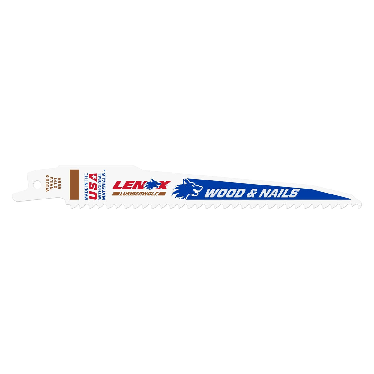 LENOX Power Blast 5-Pack 6-in 6-TPI Wood Cutting Reciprocating Saw Blade