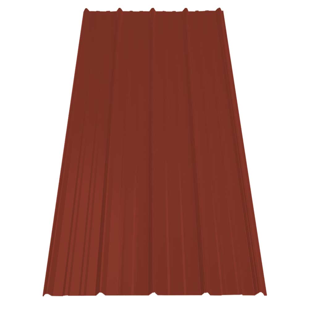 Gibraltar Building Products SM-Rib 3.125-ft x 12-ft Red Galvalume Steel Roof Panel, 29-Gauge, 36-in Coverage