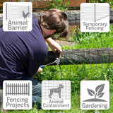 GARDEN CRAFT Green Steel Welded Wire Rolled Fence, 50' x 5'