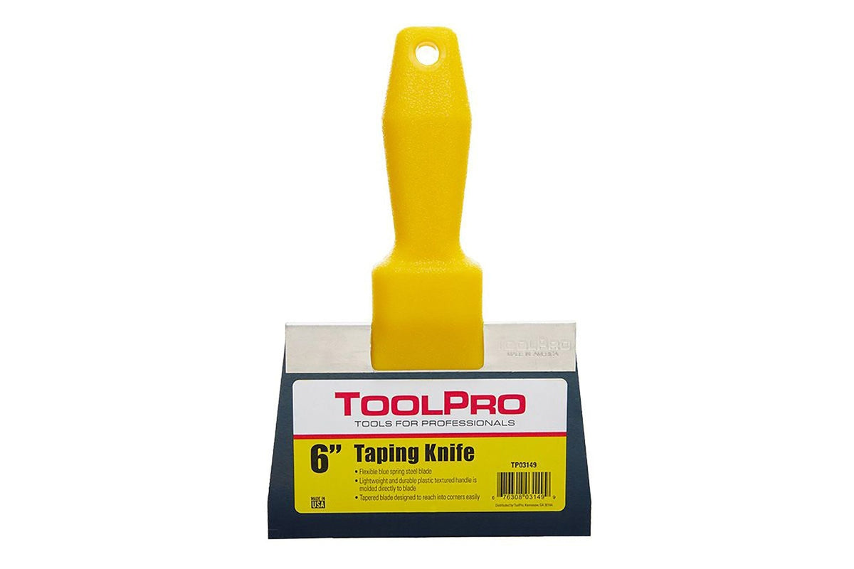 ToolPro 6 in. Blue Steel Taping Knife 0.05-in x 6-in Steel Taping Knife