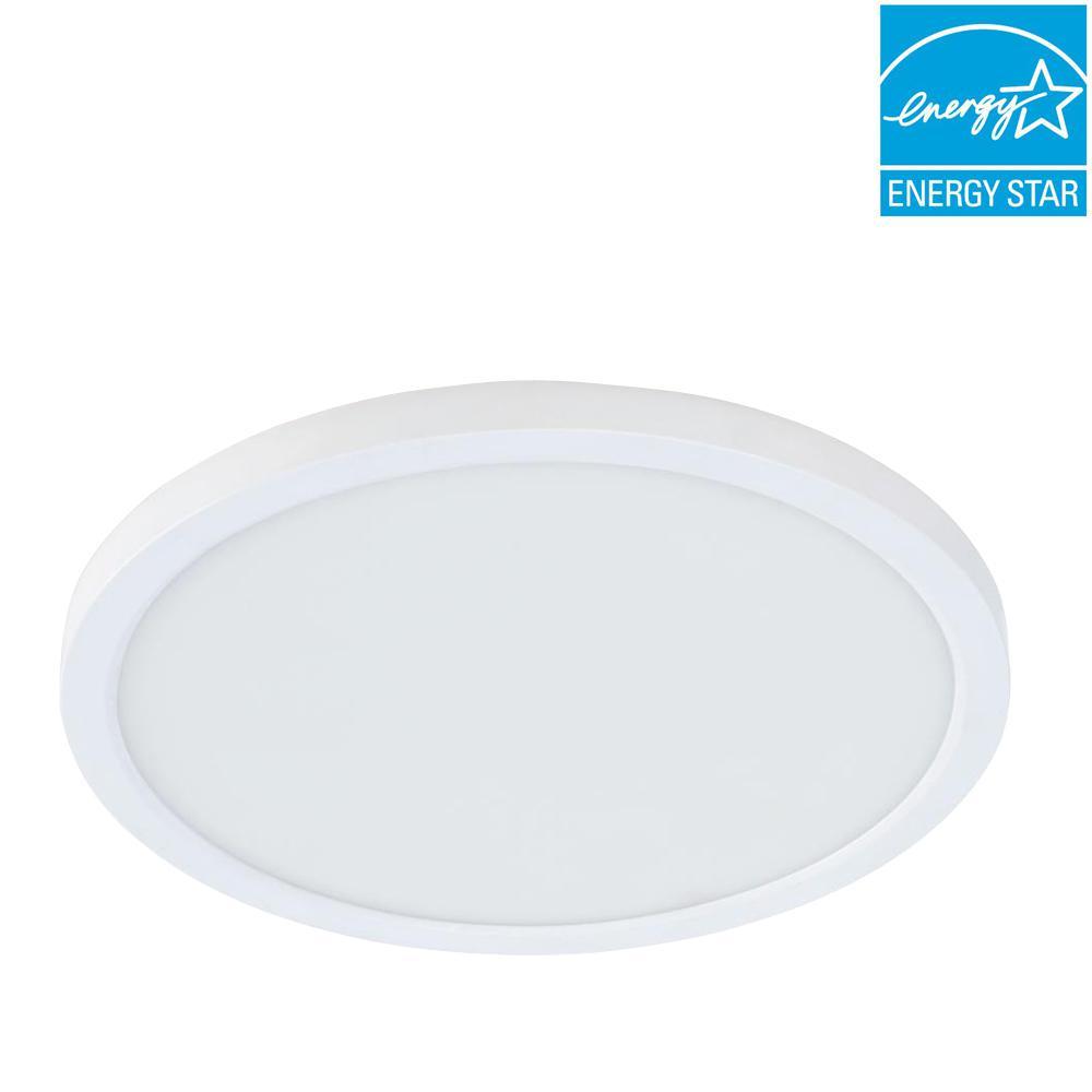 5 in. 8-Watt Title 24 Dimmable White Integrated LED Round Flat Panel Ceiling Flush Mount with Color Change CCT - Super Arbor