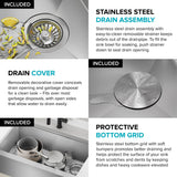 Kraus Kore 32.88-in x 20.25-in Stainless Steel Single Bowl Tall (8-in or Larger) Undermount Apron Front/Farmhouse Workstation Kitchen Sink All-in-One Kit with Drainboard