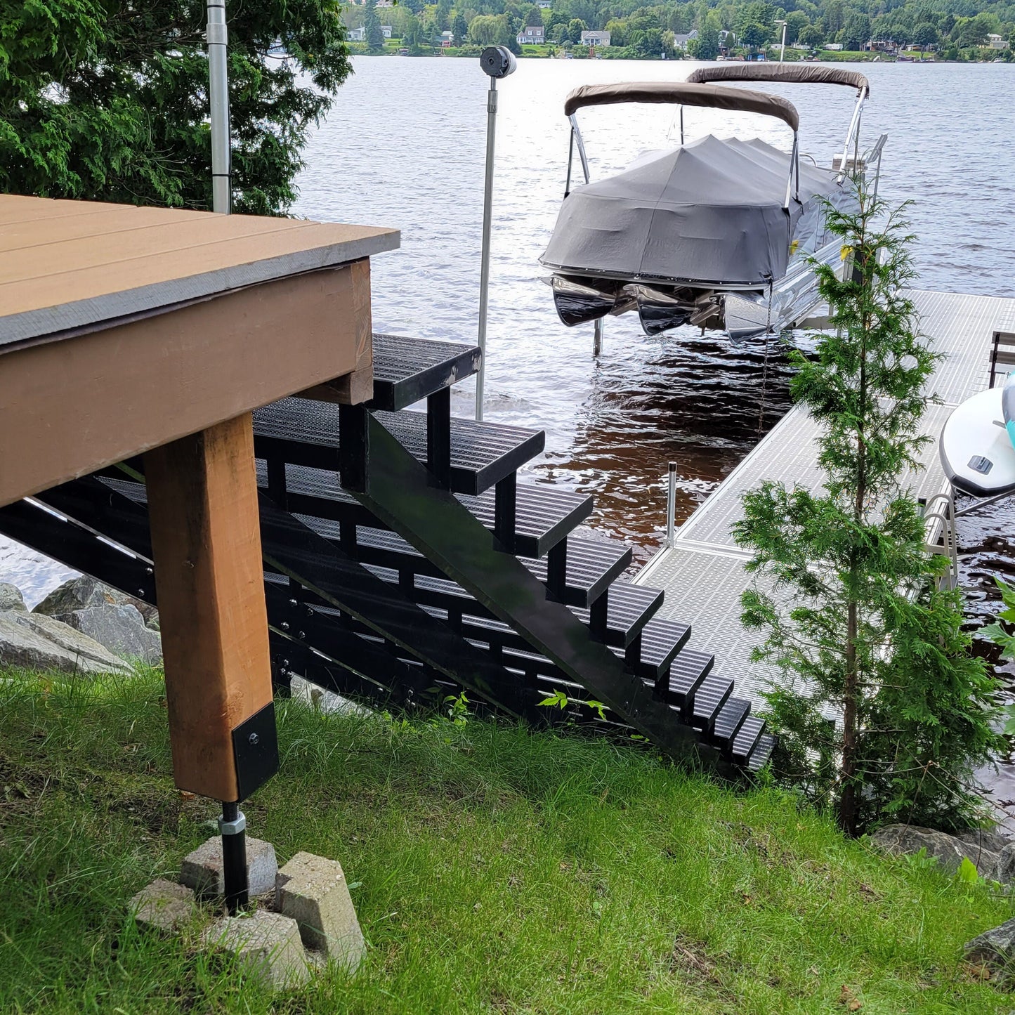 Pylex 3-in to 7-in Black Steel Deck Support (2-Pack)