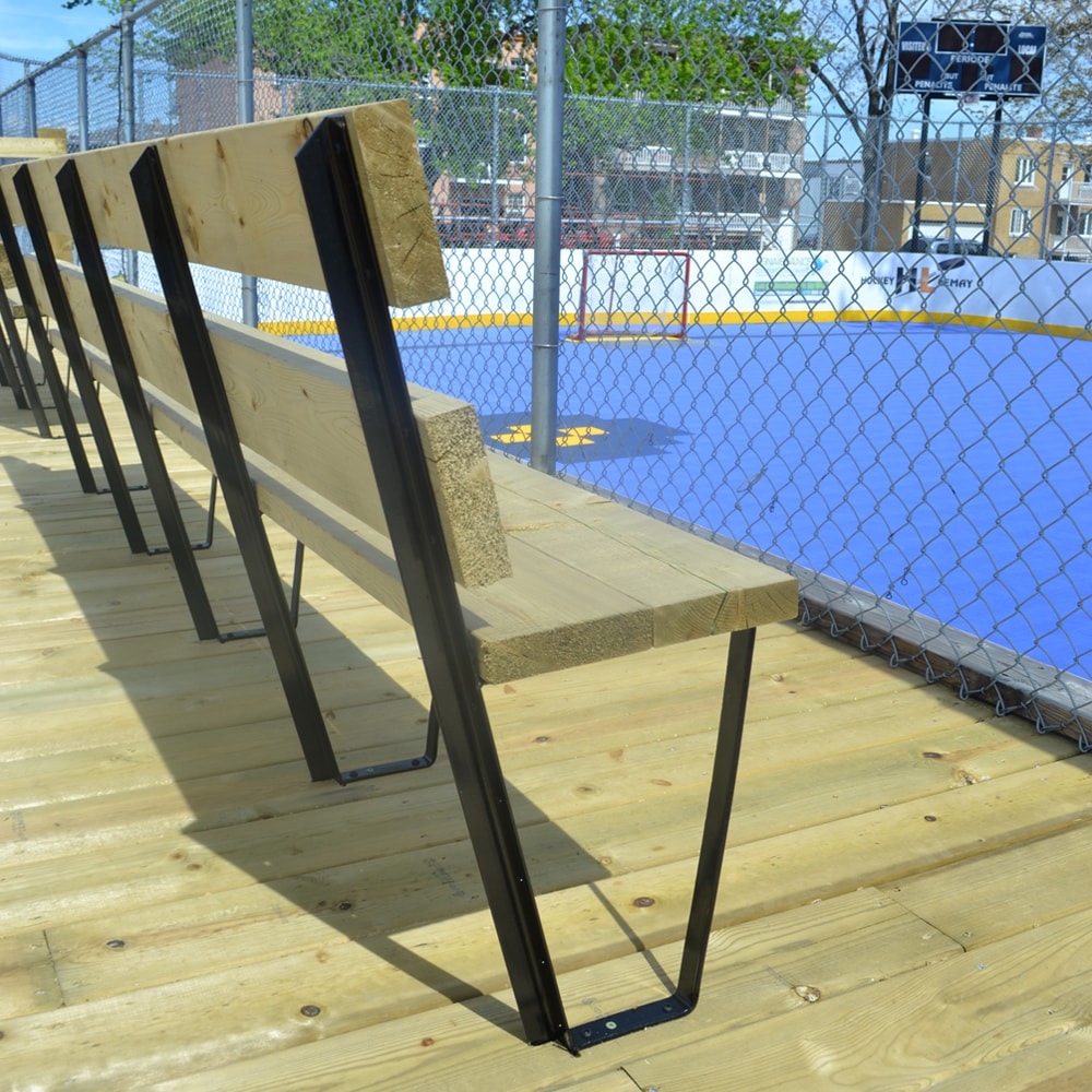 Pylex Black Matte Steel Deck Bench Bracket