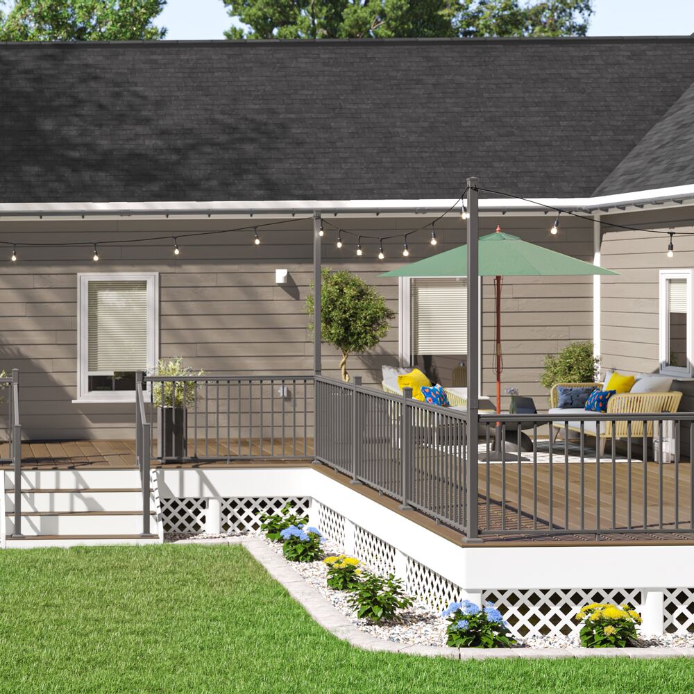 Freedom 2.5-in x 2.5-in x 6-ft Matte Bronze Aluminum Deck Post Extension