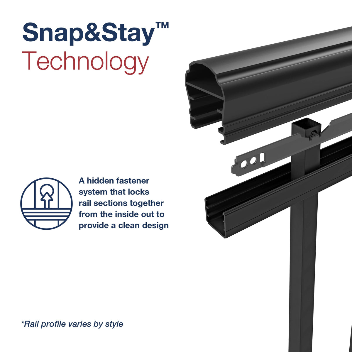 Freedom VersaRail Classic 8-ft x 42-in Matte Black Aluminum Deck Rail Kit