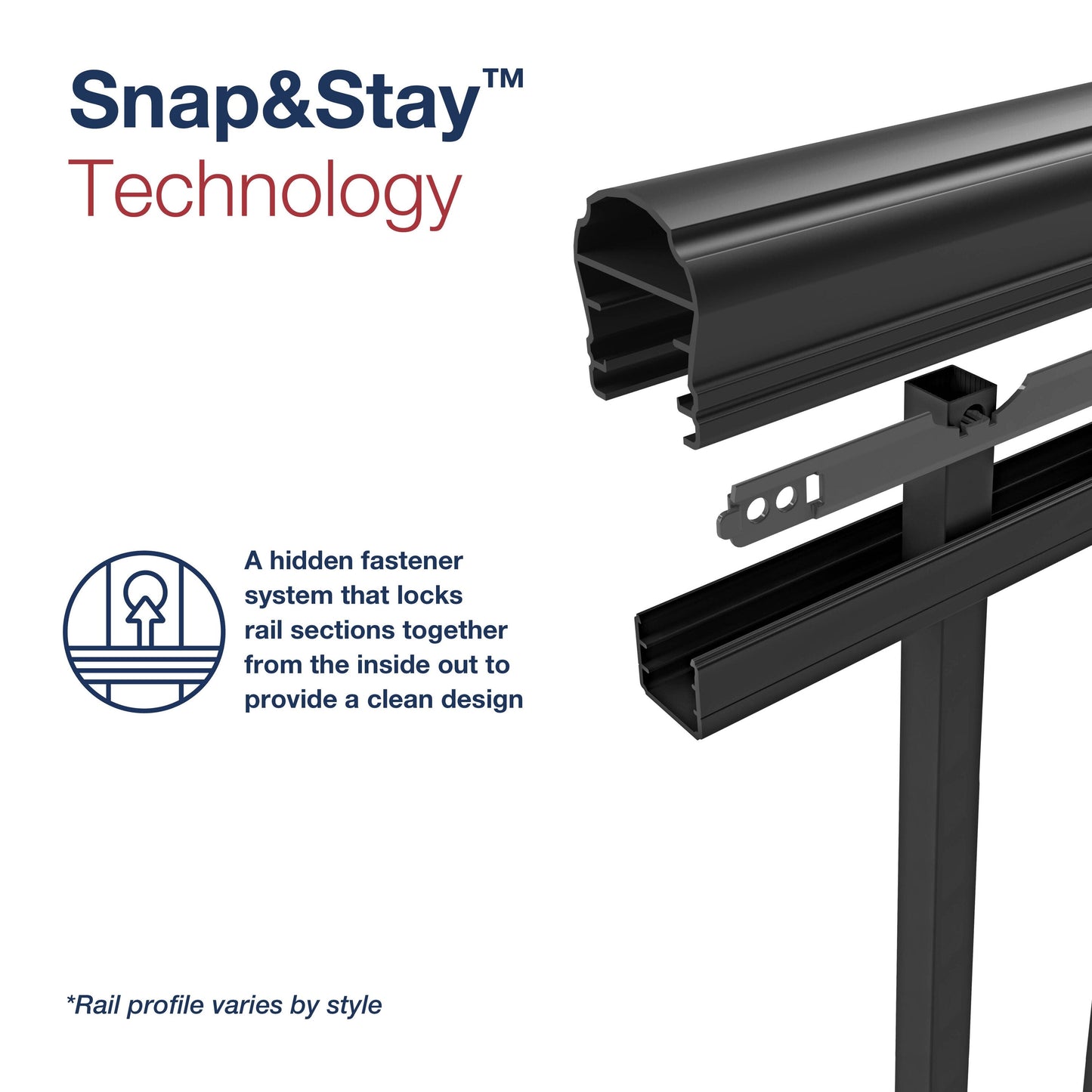 Freedom VersaRail Classic 8-ft x 42-in Matte Black Aluminum Deck Rail Kit