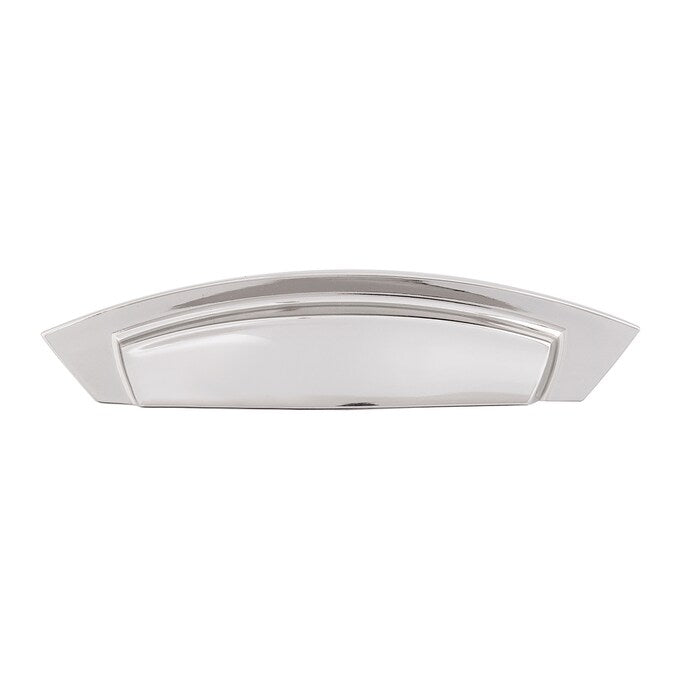 Hickory Hardware Velocity 3-in or 3-3/4-in (96mm) Center to Center Polished Nickel Arch Cup Drawer Pull
