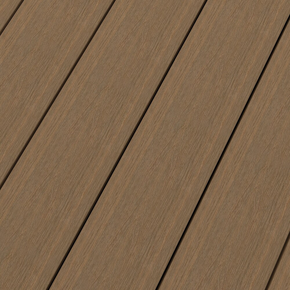 NewTechWood Voyager Hollow Board 1-in x 6-in x 8-ft Peruvian Teak Grooved Composite Deck Board
