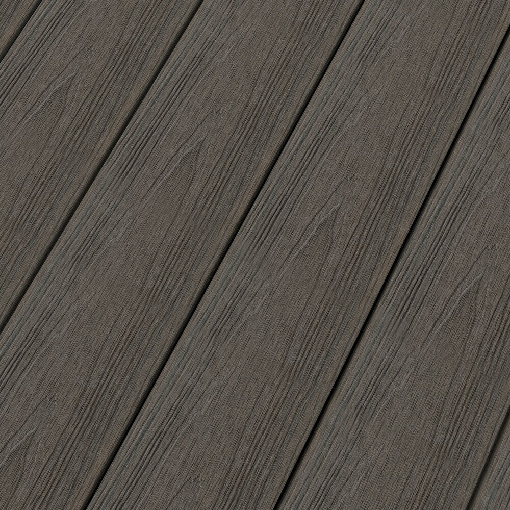 NewTechWood Voyager Hollow Board 1-in x 6-in x 8-ft Spanish Walnut Grooved Composite Deck Board