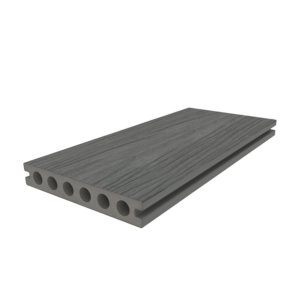 NewTechWood Voyager Hollow Board 1-in x 6-in x 8-ft Westminster Gray Grooved Composite Deck Board