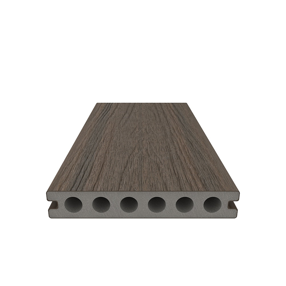 NewTechWood Voyager Hollow Board 1-in x 6-in x 8-ft Brazilian Ipe Grooved Composite Deck Board