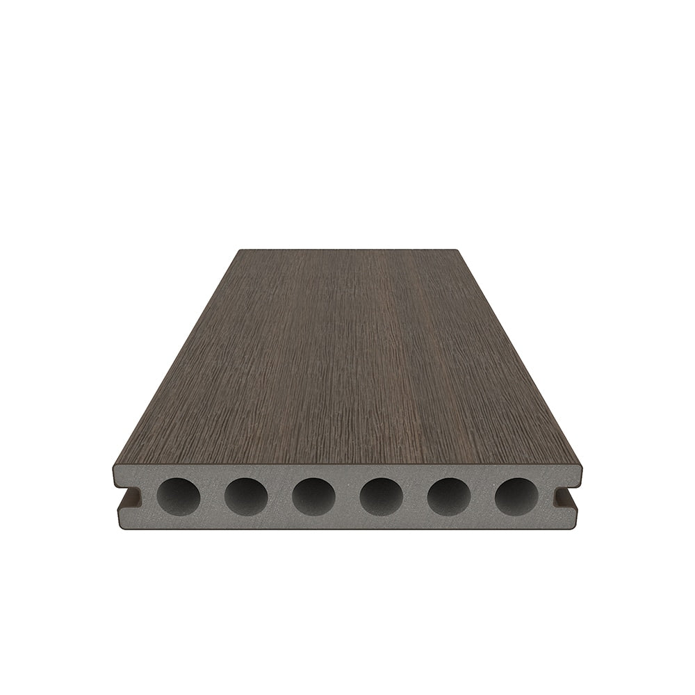 NewTechWood Voyager Hollow Board 1-in x 6-in x 8-ft Brazilian Ipe Grooved Composite Deck Board