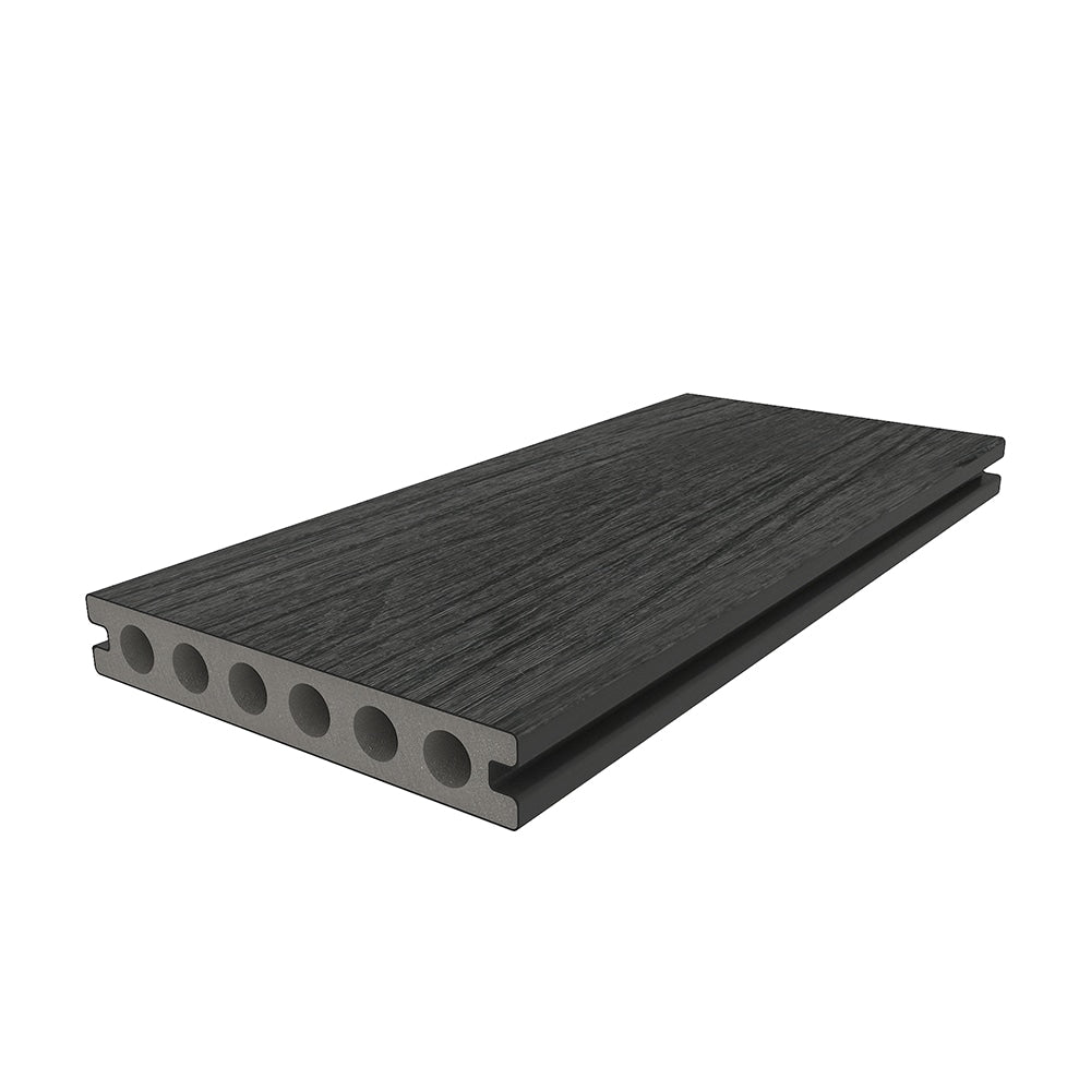 NewTechWood Voyager Hollow Board 1-in x 6-in x 8-ft Hawaiian Charcoal Grooved Composite Deck Board (49-Pack)