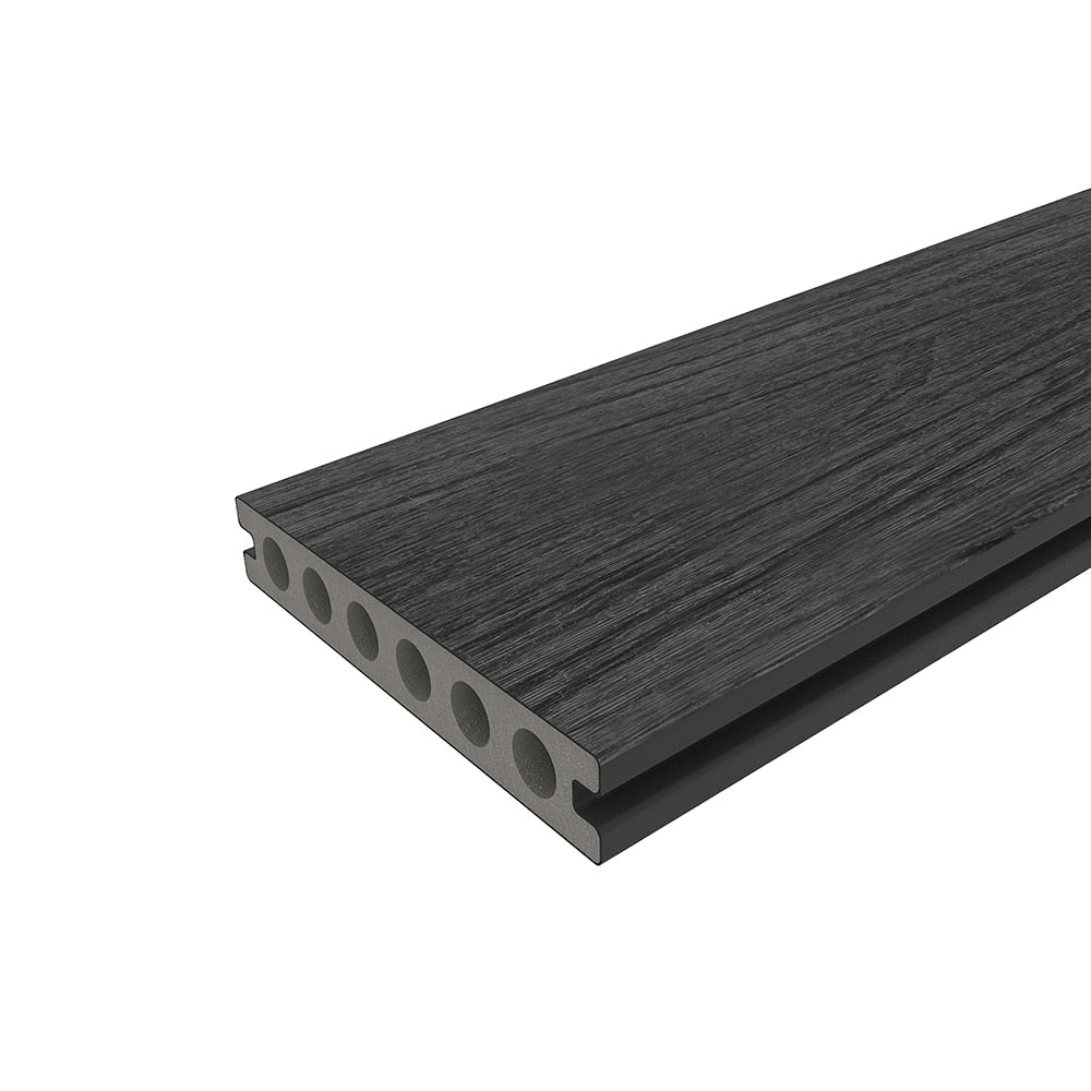NewTechWood Voyager Hollow Board 1-in x 6-in x 8-ft Hawaiian Charcoal Grooved Composite Deck Board