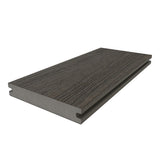 NewTechWood Magellan Solid Board with Groove 1-in x 6-in x 8-ft Spanish Walnut Grooved Composite Deck Board