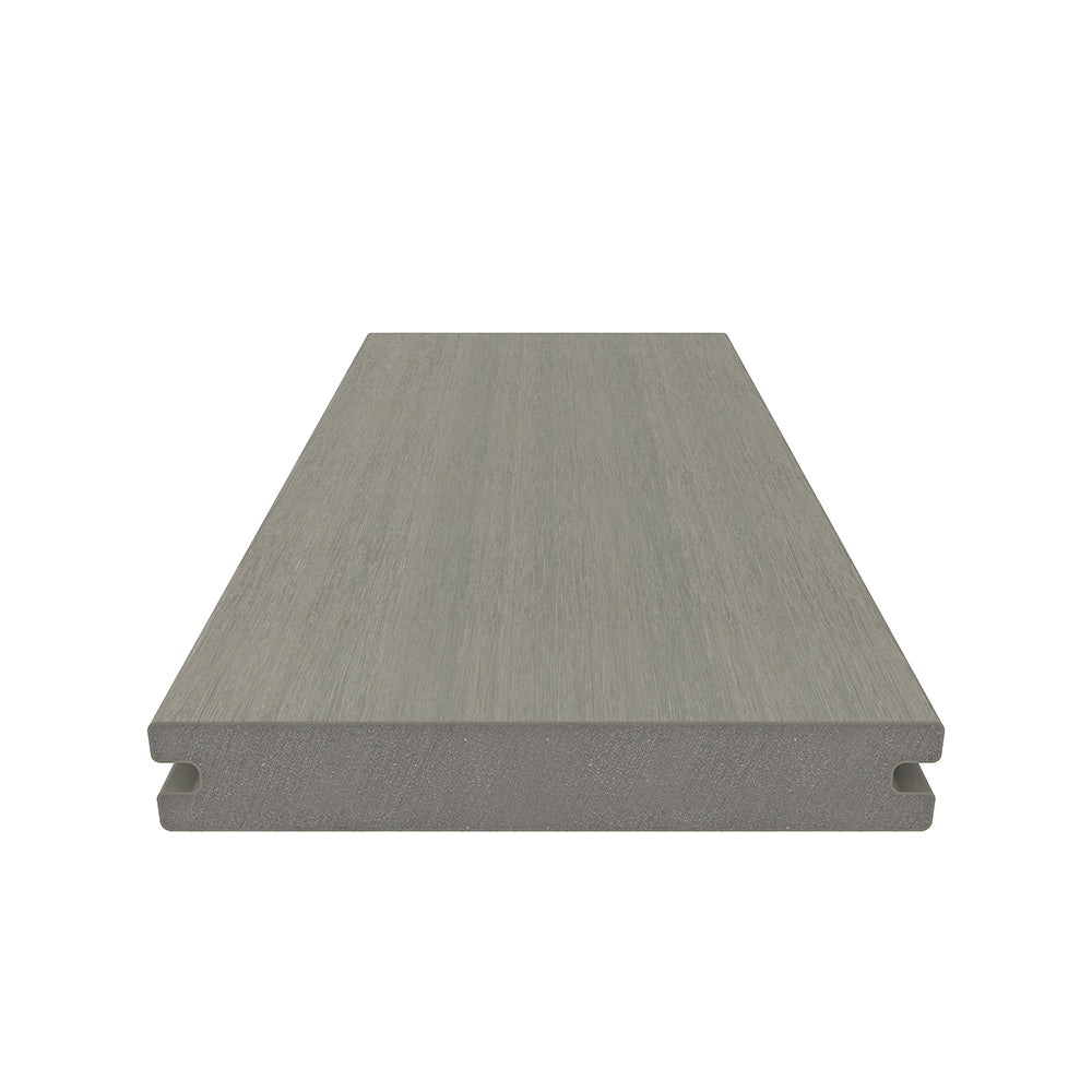 NewTechWood Magellan Solid Board with Groove 1-in x 6-in x 8-ft Roman Antique Grooved Composite Deck Board
