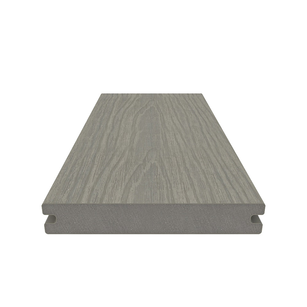 NewTechWood Magellan Solid Board with Groove 1-in x 6-in x 8-ft Roman Antique Grooved Composite Deck Board