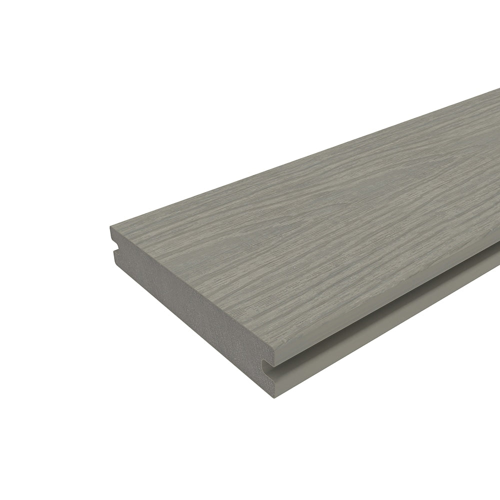 NewTechWood Magellan Solid Board with Groove 1-in x 6-in x 8-ft Roman Antique Grooved Composite Deck Board