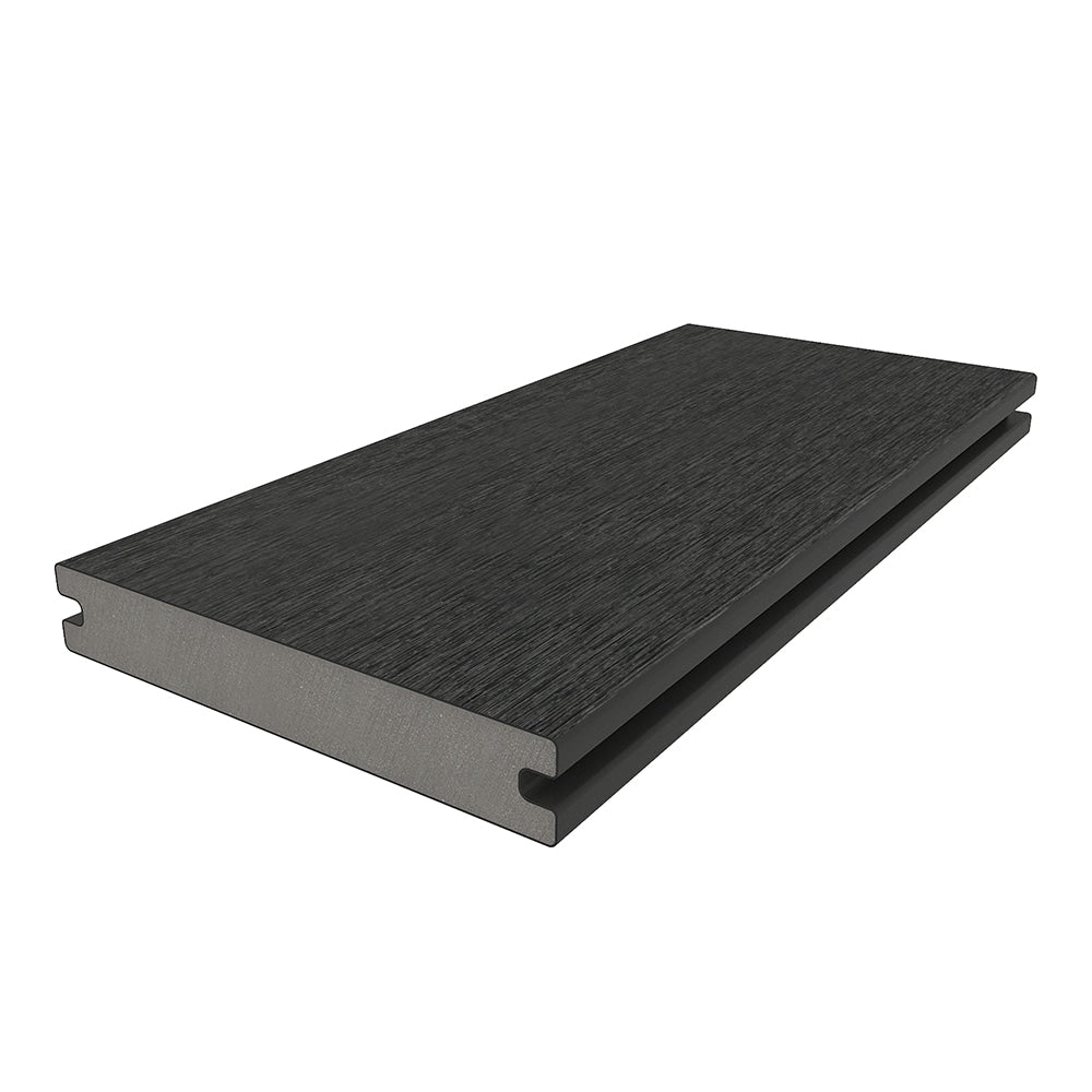 NewTechWood Magellan Solid Board with Groove 1-in x 6-in x 8-ft Hawaiian Charcoal Grooved Composite Deck Board (49-Pack)