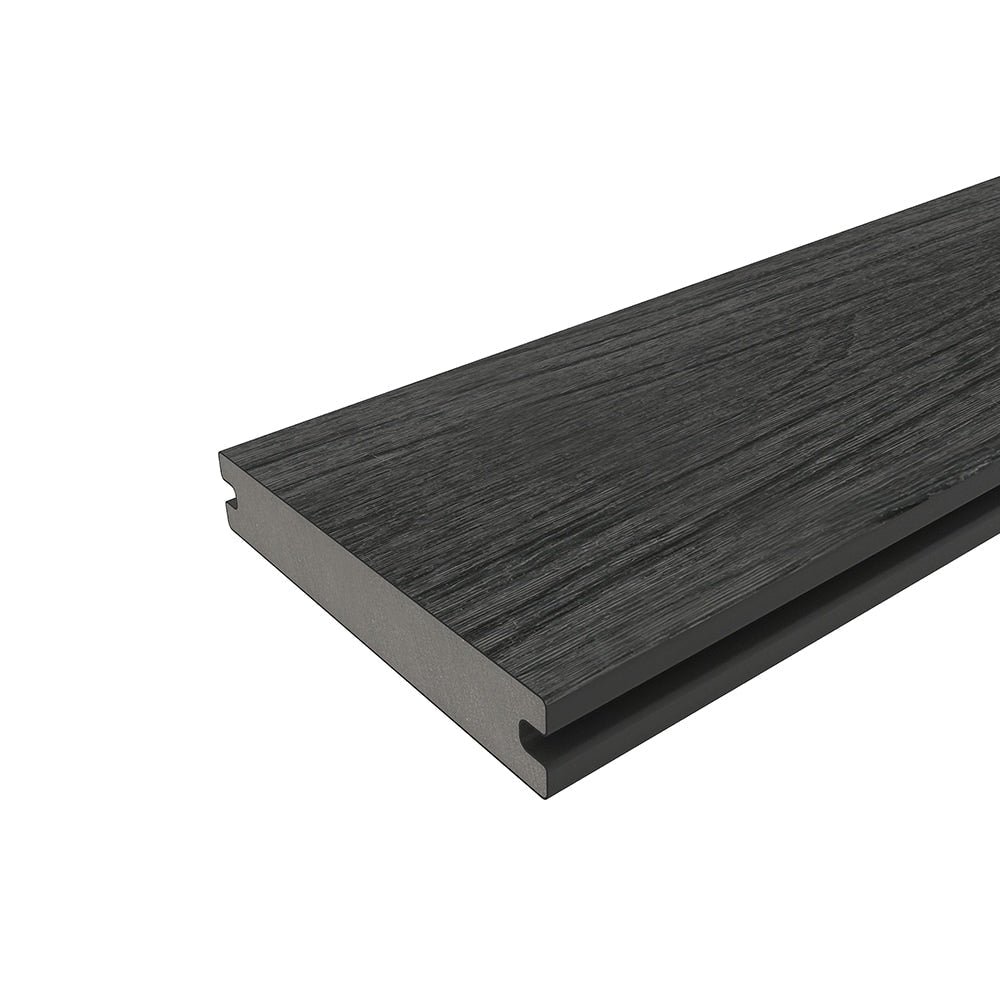 NewTechWood Magellan Solid Board with Groove 1-in x 6-in x 8-ft Hawaiian Charcoal Grooved Composite Deck Board (49-Pack)