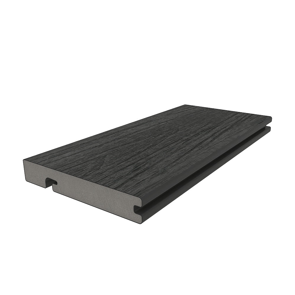 NewTechWood Columbus Hybrid Board 1-in x 6-in x 8-ft Hawaiian Charcoal Grooved Composite Deck Board