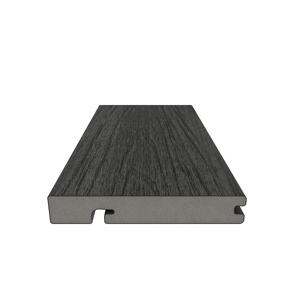 NewTechWood Columbus Hybrid Board 1-in x 6-in x 8-ft Hawaiian Charcoal Grooved Composite Deck Board