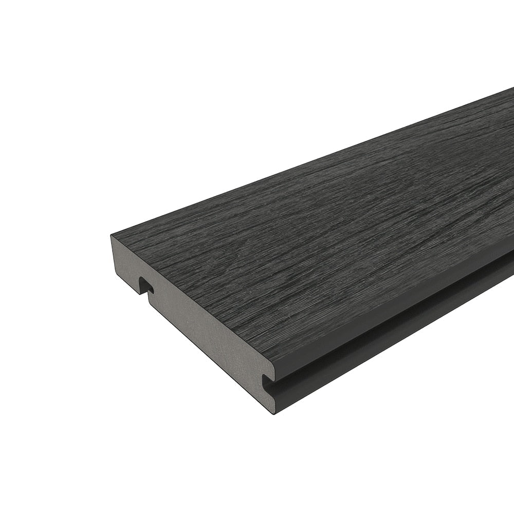 NewTechWood Columbus Hybrid Board 1-in x 6-in x 8-ft Hawaiian Charcoal Grooved Composite Deck Board