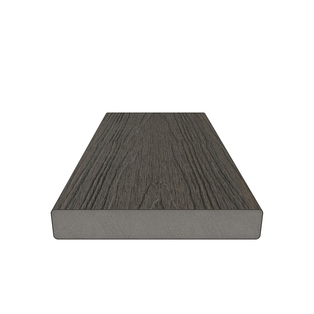 NewTechWood Cortes Solid Board 1-in x 6-in x 8-ft Spanish Walnut Square Composite Deck Board (49-Pack)