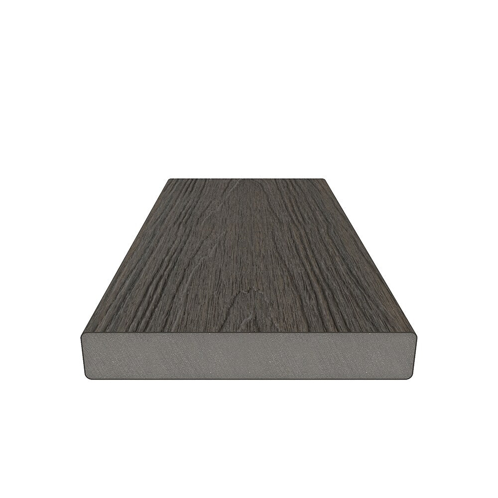 NewTechWood Cortes Solid Board 1-in x 6-in x 8-ft Spanish Walnut Square Composite Deck Board (10-Pack)