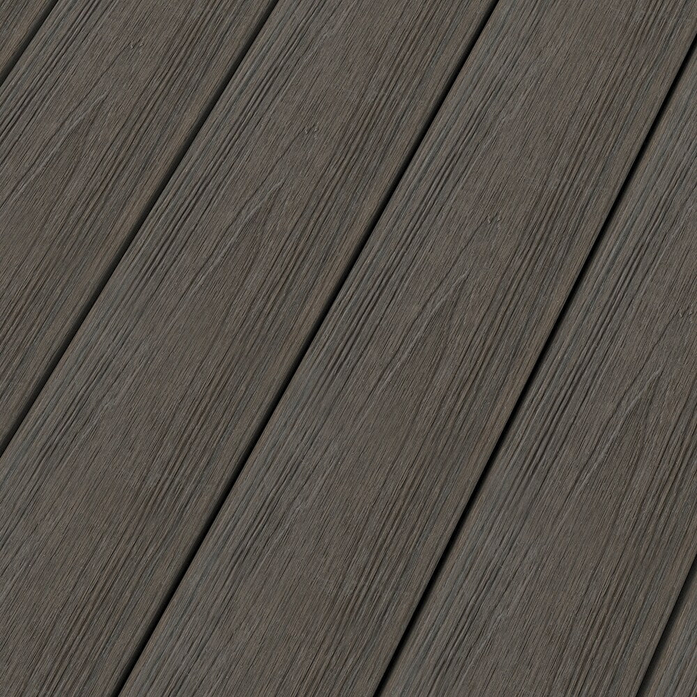 NewTechWood Cortes Solid Board 1-in x 6-in x 8-ft Spanish Walnut Square Composite Deck Board (10-Pack)