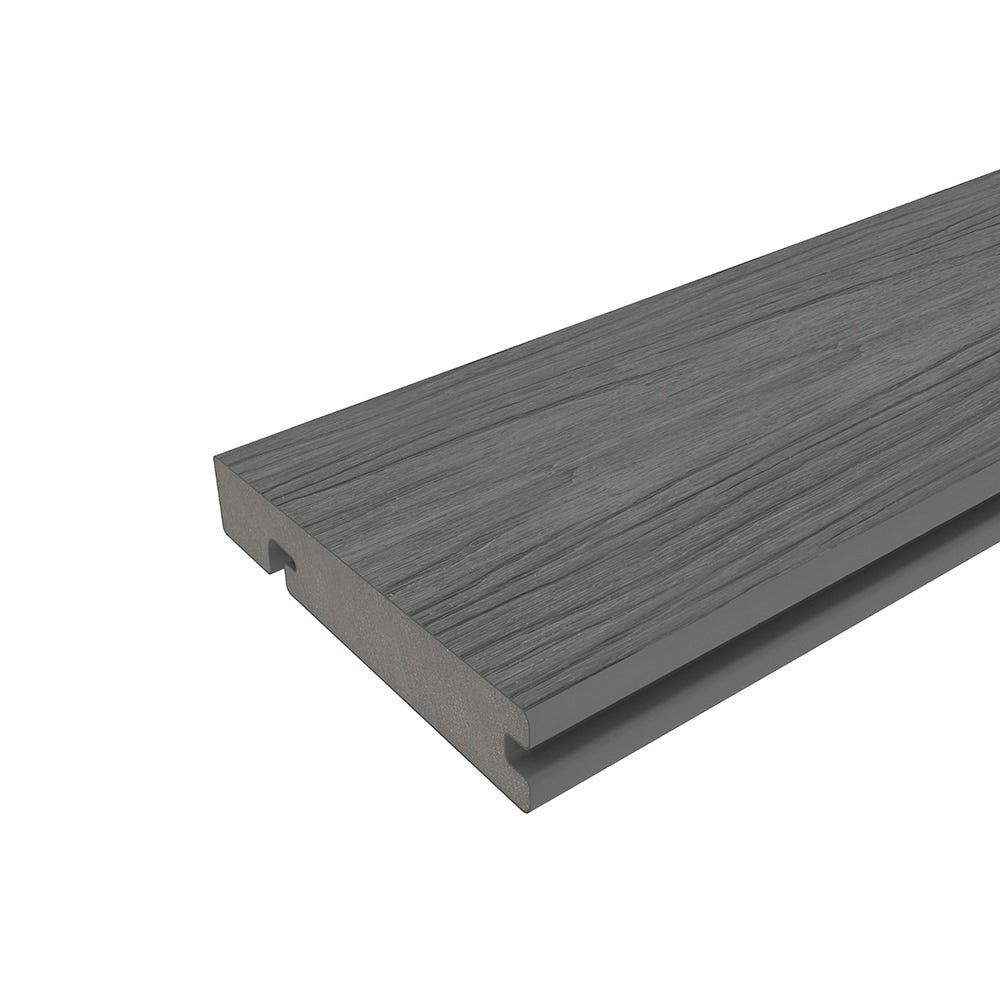 NewTechWood Columbus Hybrid Board 1-in x 6-in x 8-ft Westminster Gray Grooved Composite Deck Board