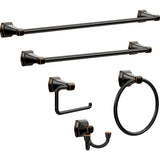 Delta Flynn 24-in Double Oil Rubbed Bronze Wall Mount Double Towel Bar
