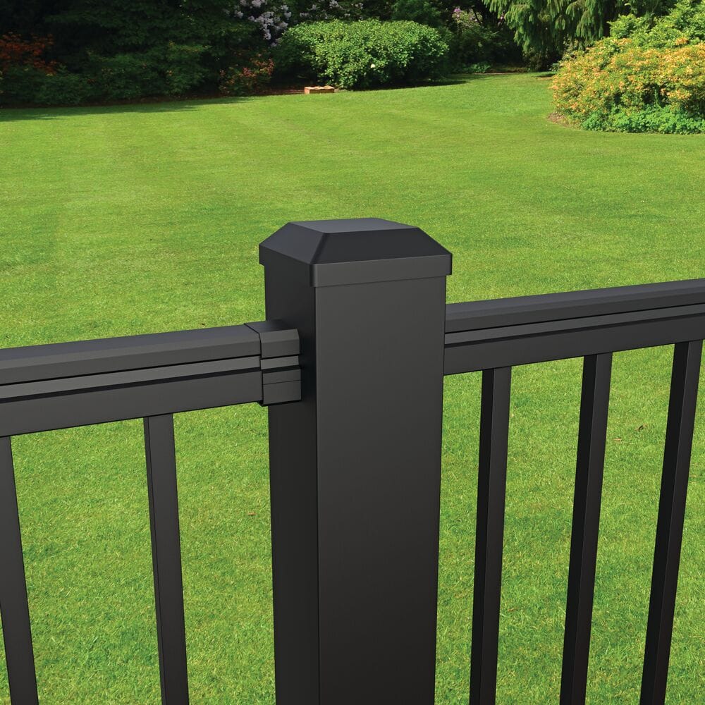 Freedom 4-in x 4-in Matte Black Aluminum Deck Post Cap