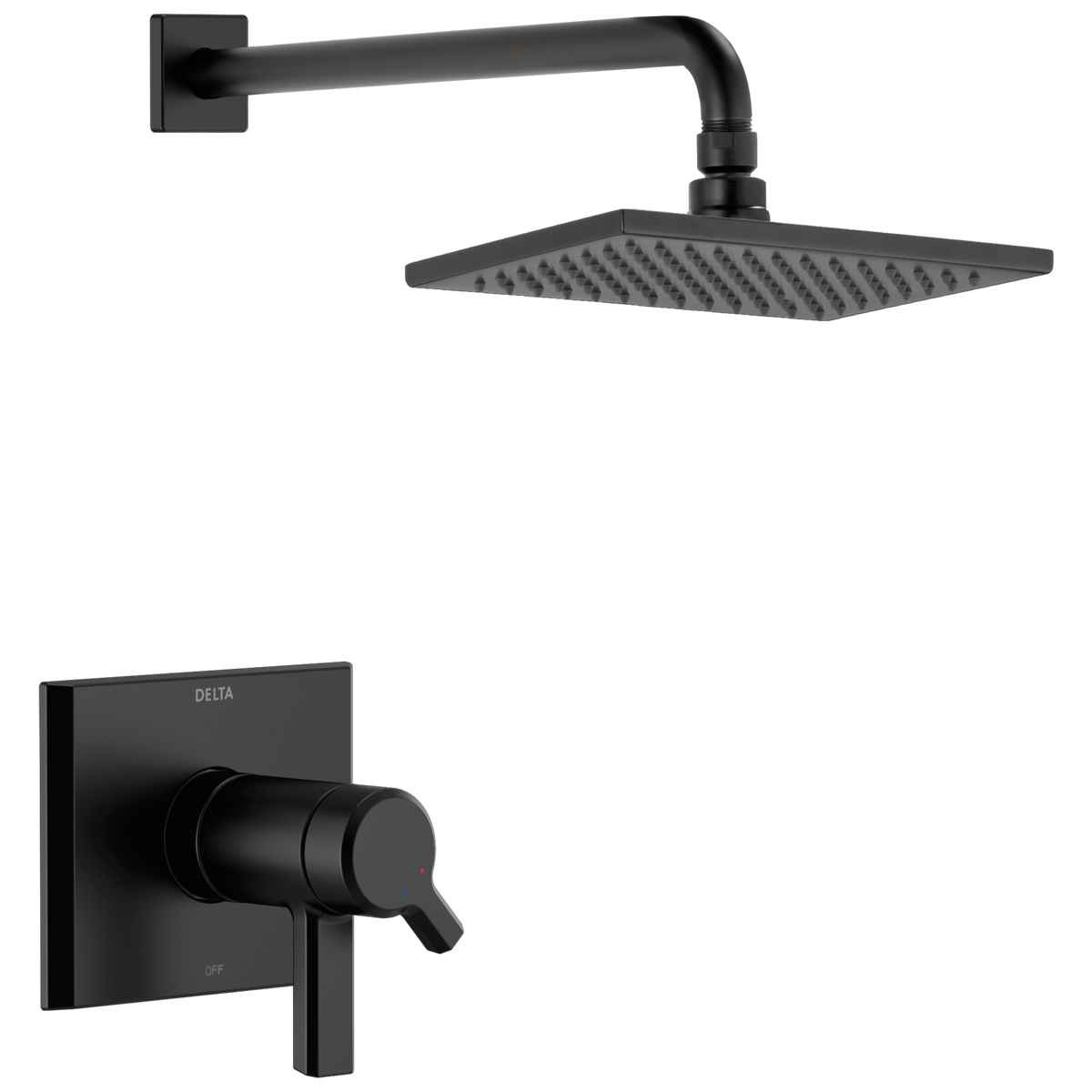 Delta Pivotal Matte Black 1-Handle Shower Faucet