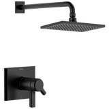 Delta Pivotal Matte Black 1-Handle Shower Faucet