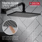 Delta Pivotal Matte Black 1-Handle Shower Faucet