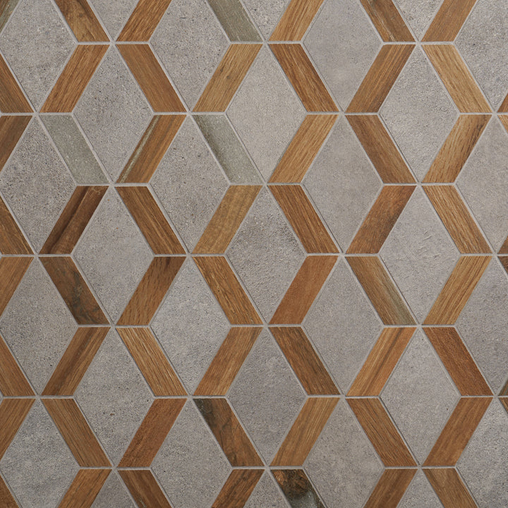 Artmore Tile Immortal Oak 9-in x 18-in Matte Porcelain Wood look Diamond Mosaic Floor and Wall Tile product image