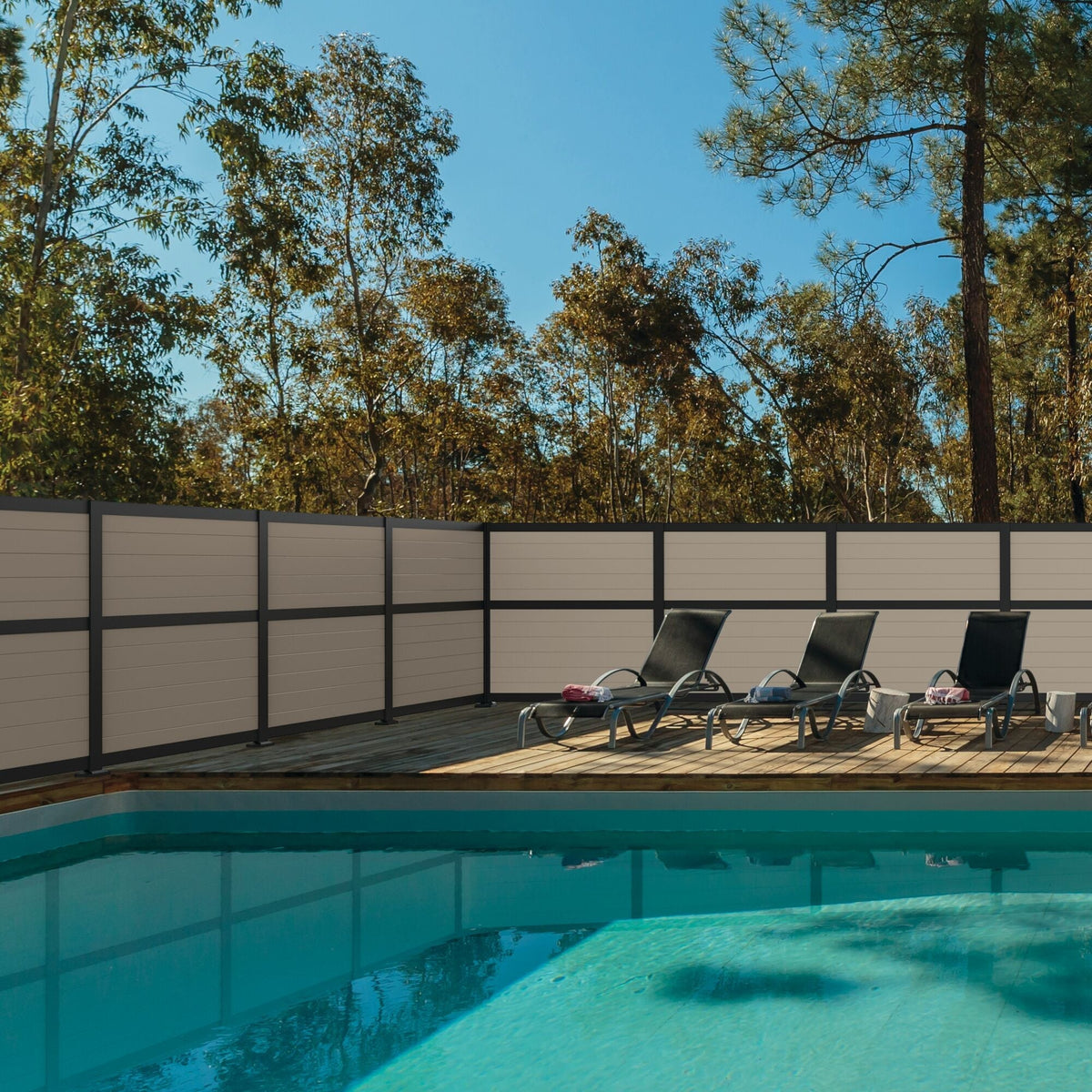 Freedom 5.26-in x 6.89-in x 6-ft Matte Black Aluminum Deck Post