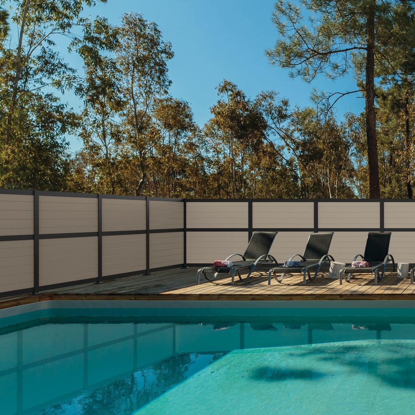 Freedom 5.26-in x 6.89-in x 6-ft Matte Black Aluminum Deck Post
