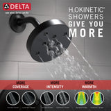Delta Trinsic Matte Black 1-Handle Bathtub and Shower Faucet
