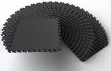 BalanceFrom Puzzle Exercise Mat with EVA Foam Interlocking Tiles, Black, 144 sq. ft.