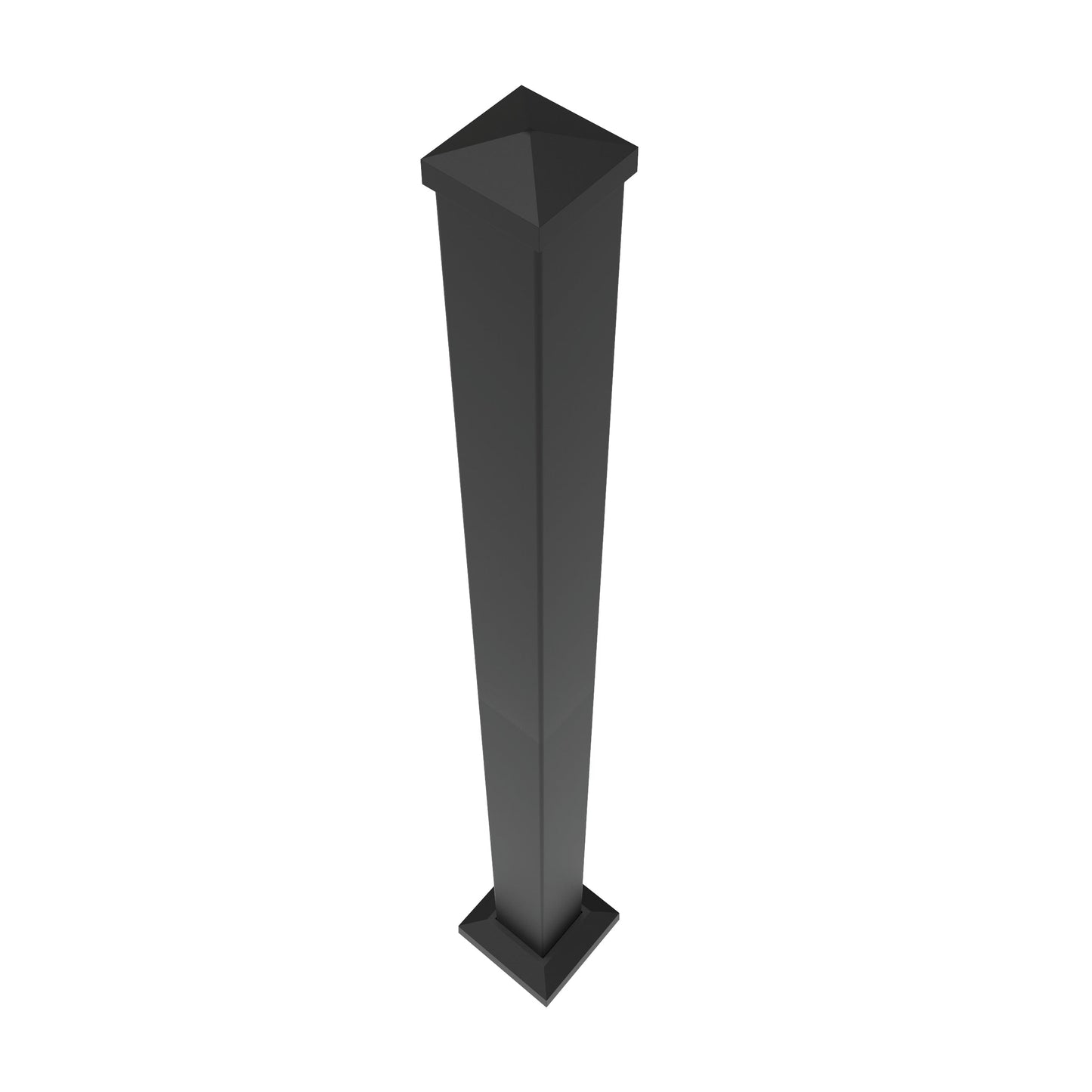 Freedom 2.5-in x 2.5-in x 3-1/4-ft Matte Black Aluminum Deck Post