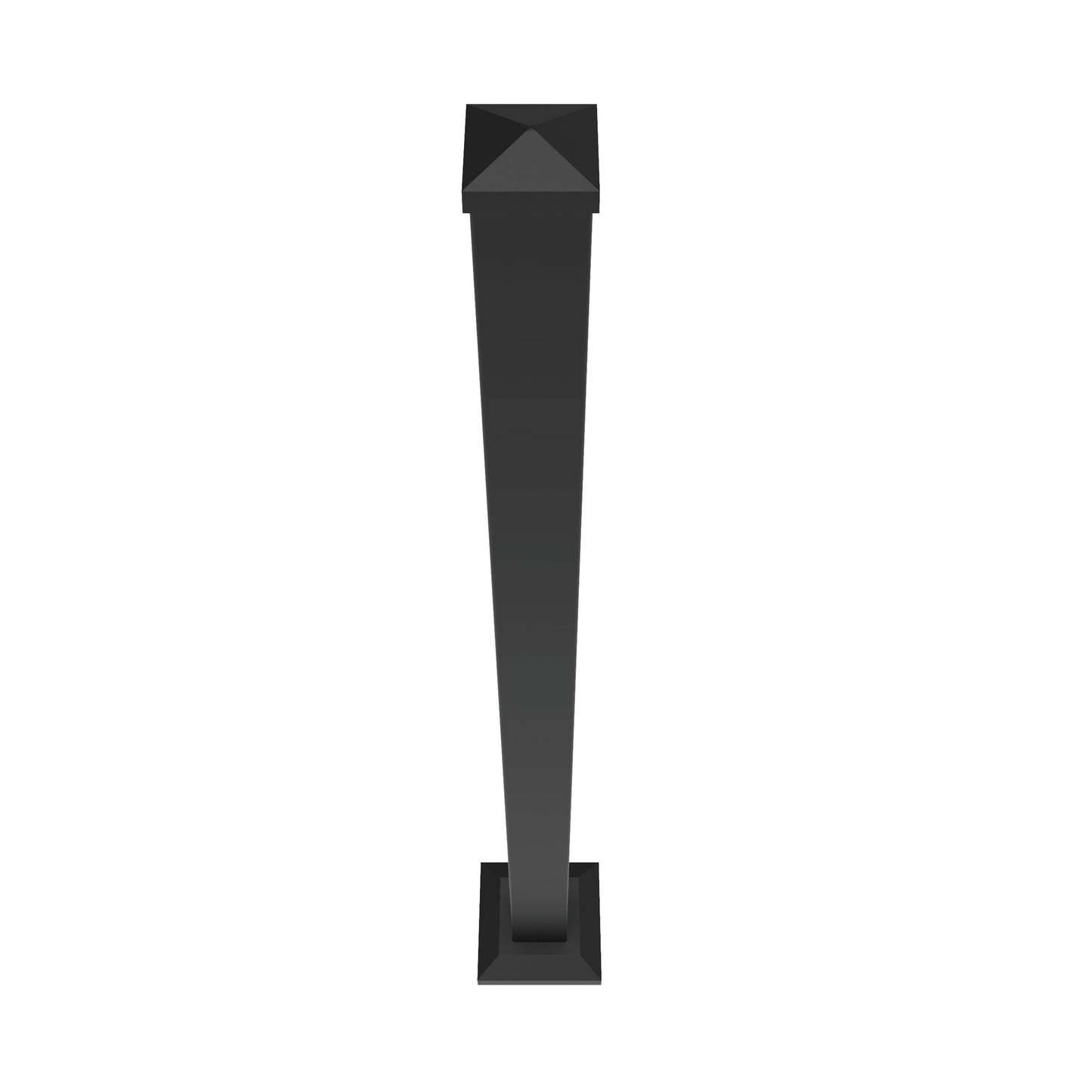 Freedom 2.5-in x 2.5-in x 4-ft Matte Black Aluminum Deck Post