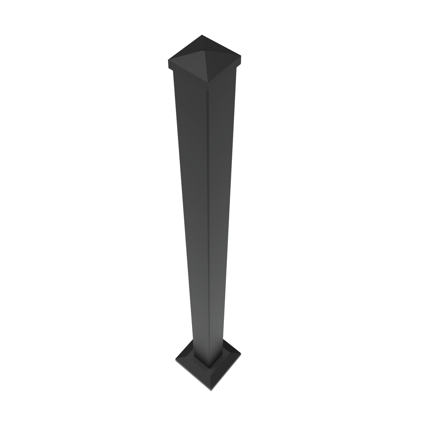 Freedom 2.5-in x 2.5-in x 4-ft Matte Black Aluminum Deck Post