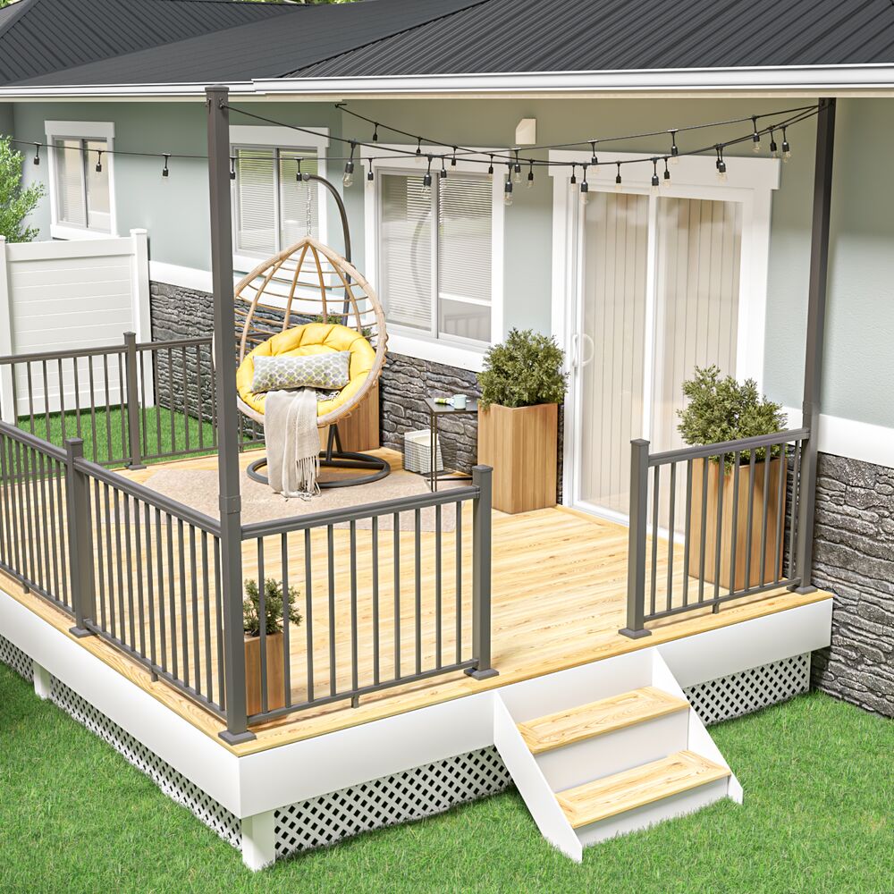 Freedom 2.5-in x 2.5-in x 6-ft Matte Bronze Aluminum Deck Post Extension