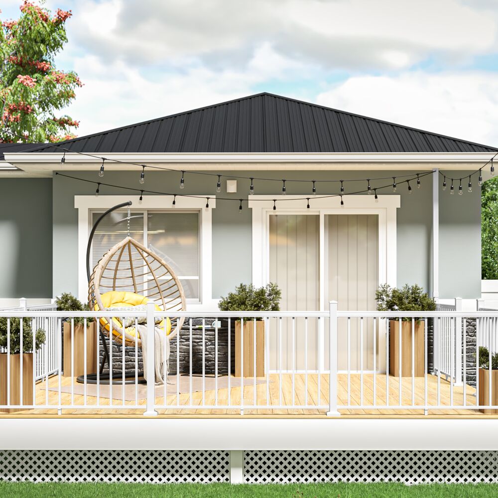 Freedom 2.5-in x 2.5-in x 6-ft White Aluminum Deck Post Extension