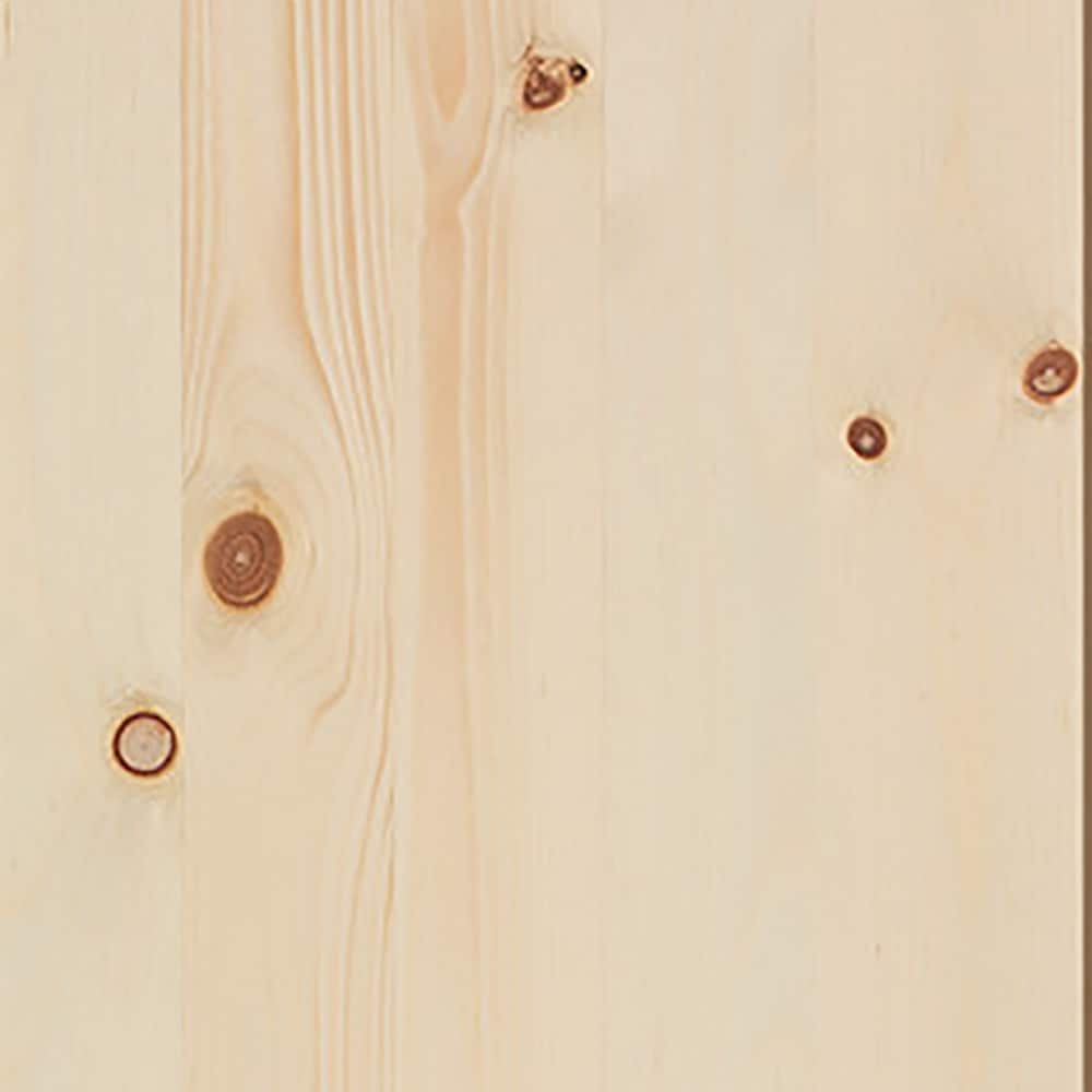 Masonite Traditional 42-in x 84-in Natural 3-Panel Unfinished Knotty Pine Wood Single Barn Door